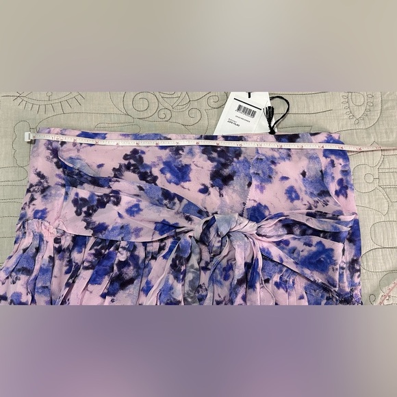 NEW ISABEL MARANT Filao Bow-Detailed Silk Crepe De Chine Mini Skirt Sz 36 Floral - Picture 10 of 11